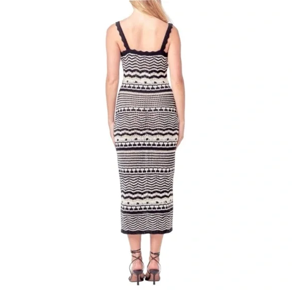 Joie Crochet White Blue Maxi Sleeveless Dress XL NWT - Picture 2 of 10